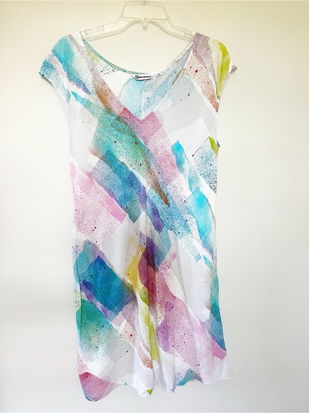 Jams World Abstract Watercolor Spraypaint Dress Tunic Size M